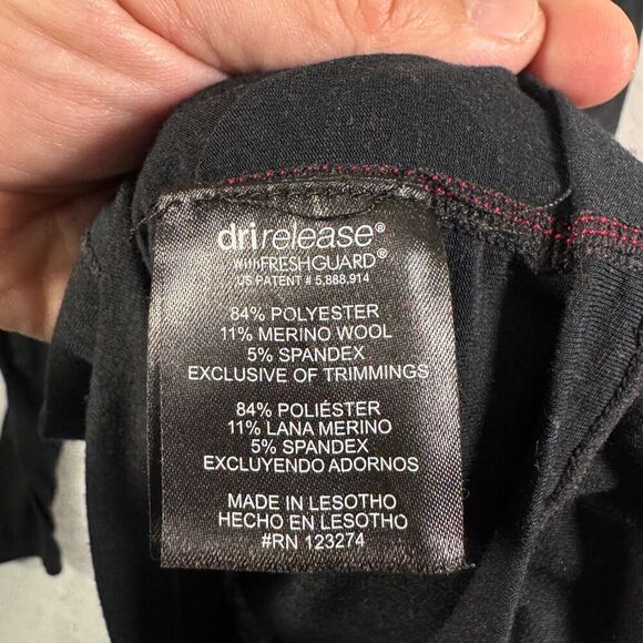 Paradox 1/4 Zip Pullover Mens L Black Merino Blend Dri Release W/ Fresh Guard - Picture 7 of 9